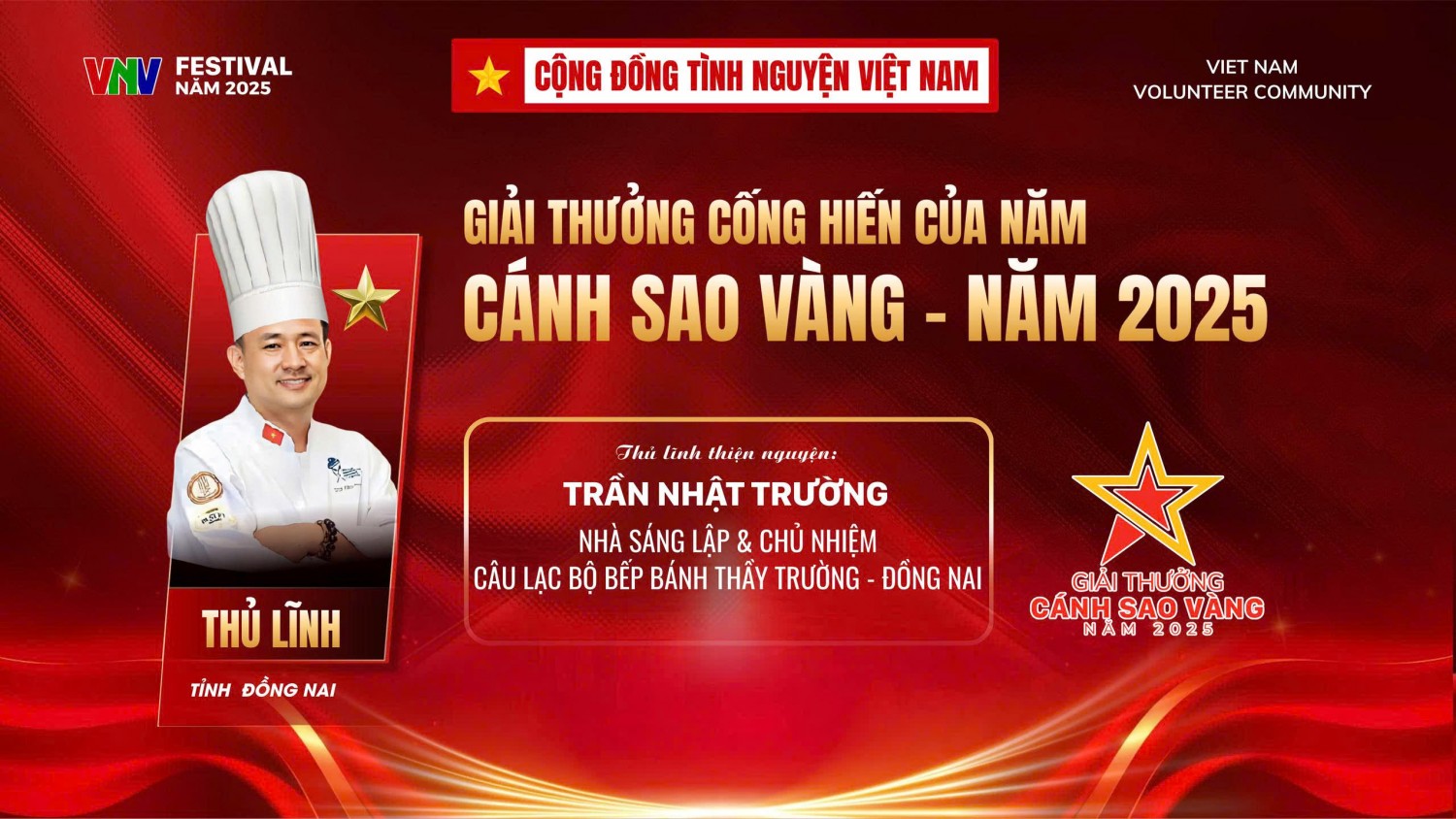  Trần Nhật Trường - Thủ lĩnh thiện nguyện nhận giải Cánh Sao Vàng 2025