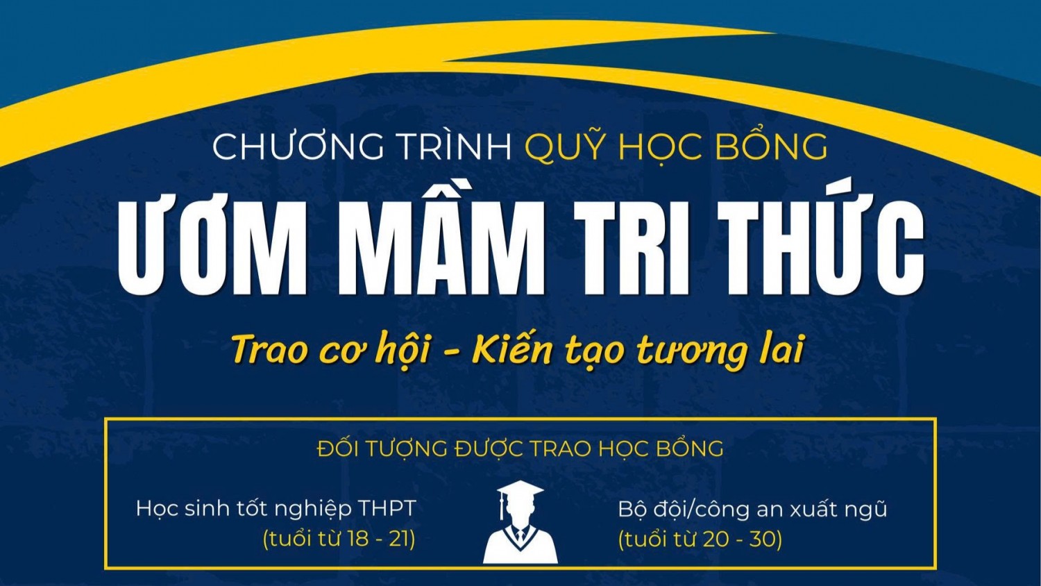 CHƯƠNG TRÌNH QUỸ HỌC BỔNG ƯƠM MẦM TRI THỨC – TRAO CƠ HỘI, KIẾN TẠO TƯƠNG LAI